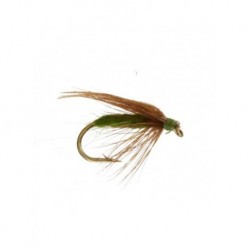 slow water caddis olive