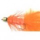 beaded orange woolly bugger button