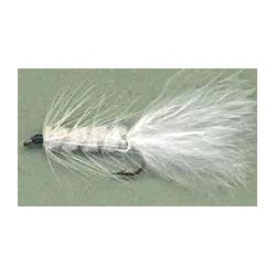 white woolly bugger button