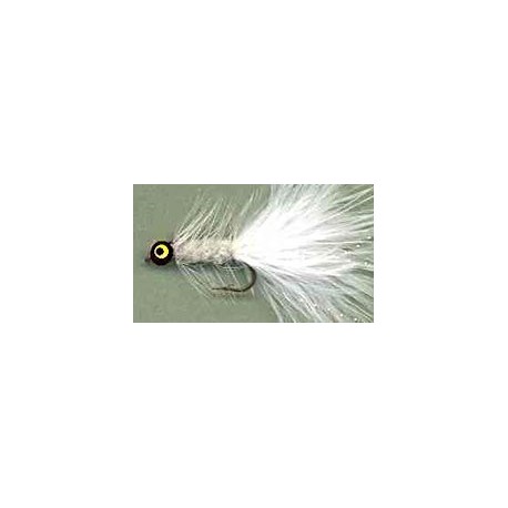 deepwater white woolly bugger button