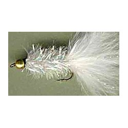 white crystal woolly bugger button