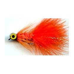 orange deepwater woolly bugger button