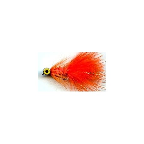 orange deepwater woolly bugger button