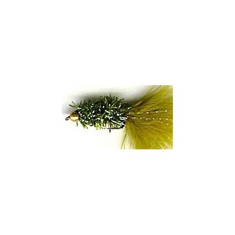 crystal olive woolly bugger button