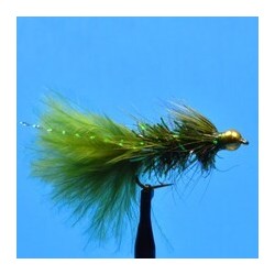 Bead Head Woolly Bugger Olive Krystal Flash