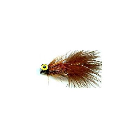 deepwater brown woolly bugger button