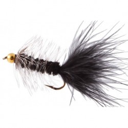 Bh Wooly Bugger Black Grizzly