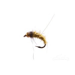 Caddis Pupa Bead Head Olive Hares Ear