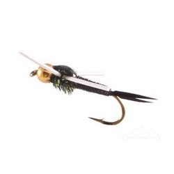 Copper John Nymph BH Rubber Legs Red