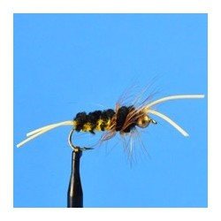 Tungsten Bead Head Bitch Creek   Yellow Black