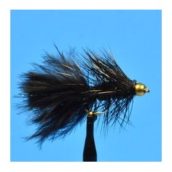 Tungsten Bead Head Woolly Bugger   Black