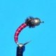 Tungsten Bead Head Zebra Midge Red