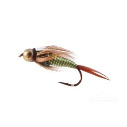Prince Nymph Hot Wire Green Yellow Tungsten Bead Head