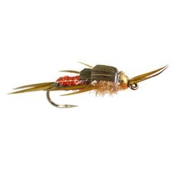 Woven Olive Rainbow BH Stonefly