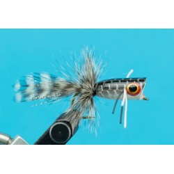 bass popper black white large