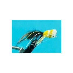 deer hair hopper white yellow