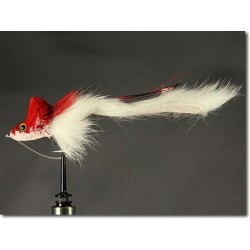 Diver Deer Hair Red White Side