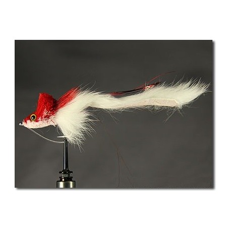Diver Deer Hair Red White Side